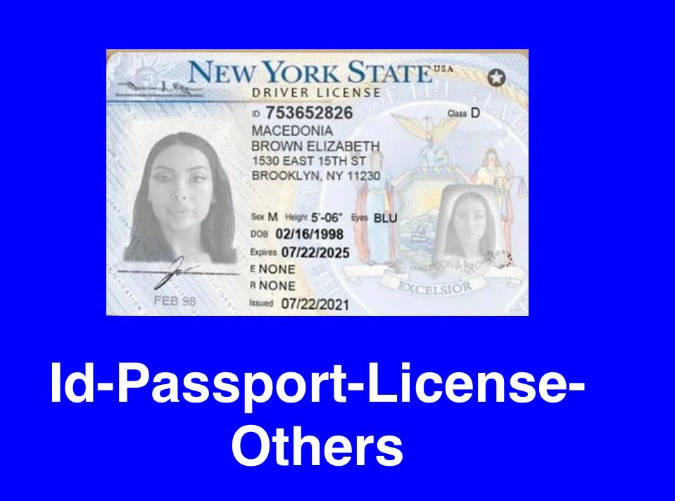 Id Passport License Others